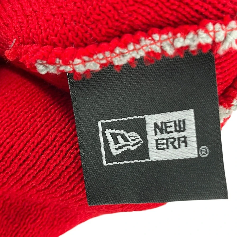 New Era Ohio State Buckeyes Beanie Hat Red Gray Knit Pom Cuffed NCAA Mens OSFM